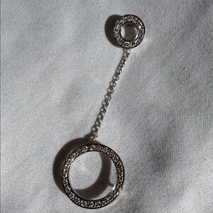 18K gold with diamonds pendant.